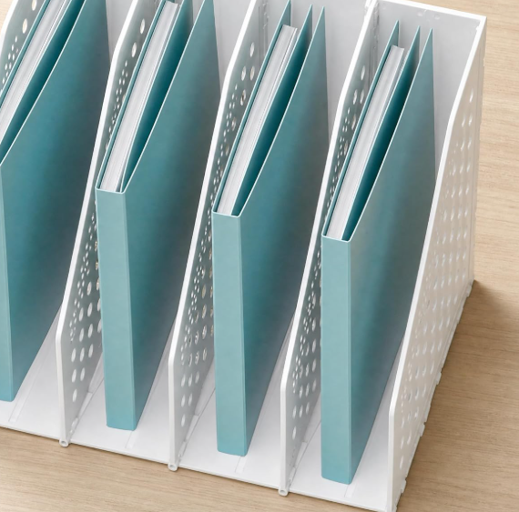 Space-Saving Folding File Holder, Desktop Collapsible Organizer for Reports, Letters, and Paper Files