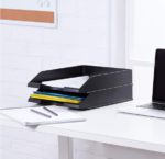 Collapsible Multi-Level File Tray, Foldable Desk Organizer for Office Documents and Mail Sorting