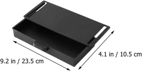 2Pcs No-punch Storage Box Drawer Tray Hidden Desk Stick on Drawer Desk Stationery Organizer under Desktop Drawer under Table Storage Tray No Punching White Black Office ABS Desk Stand