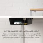 Under Desk Storage Shelf, Drawer Organizer for Office, Workstations, Tables, Sit Stand Desks, Gaming Setups, Mountable Storage Tray, Cable Management, Screw or Stick On with  Tape