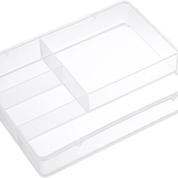 Desk Drawer Organizer Tray Storage Box for Office Makeup Stationery, ABS Material White Suitable for  Bathroom (Clear)