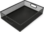 Desk Drawer Organizer, A4 Large Metal Mesh Desk Rrganizer Tray, Versatile Storage Box Set for Office Supplies,13 x 9 inches