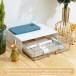 Clear Plastic Desk Drawer Organizer Box, White, for Storing Office Supplies Like Gel Pens, Pencils, Markers, Tape, Erasers, Paperclips, and Chargers
