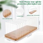 14-Compartment Wood and Acrylic Desktop File Organizer, 16.14x5.9x0.78 Inches, Mail Sorter Stand for Office