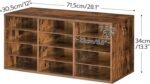 12-Compartment Rustic Brown Wooden Countertop Mail Sorter, Literature Organizer and Student Mailbox for Classroom, Desktop Bill Organizer for Office and Home